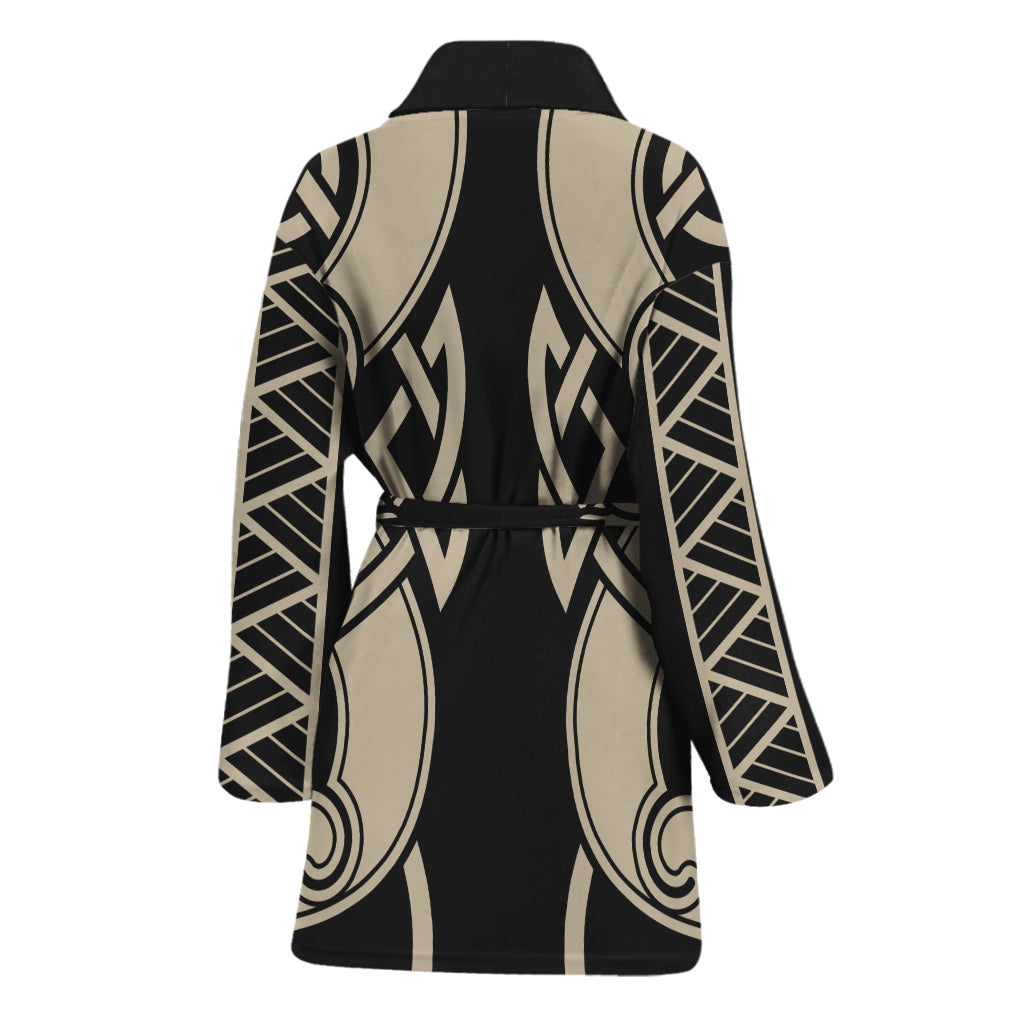 Viking Wolves Symbol Print Women's Bathrobe