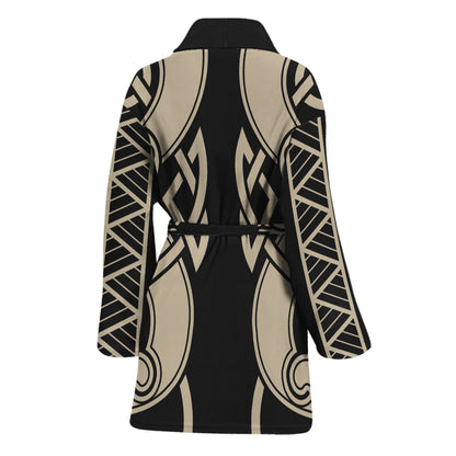 Viking Wolves Symbol Print Women's Bathrobe