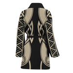 Viking Wolves Symbol Print Women's Bathrobe