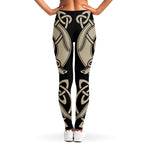 Viking Wolves Symbol Print Women's Leggings