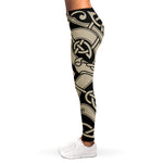 Viking Wolves Symbol Print Women's Leggings