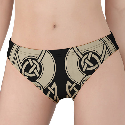 Viking Wolves Symbol Print Women's Panties
