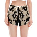 Viking Wolves Symbol Print Women's Split Running Shorts