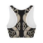 Viking Wolves Symbol Print Women's Sports Bra