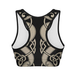 Viking Wolves Symbol Print Women's Sports Bra