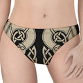 Viking Wolves Symbol Print Women's Thong