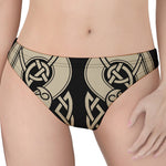 Viking Wolves Symbol Print Women's Thong