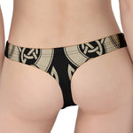 Viking Wolves Symbol Print Women's Thong