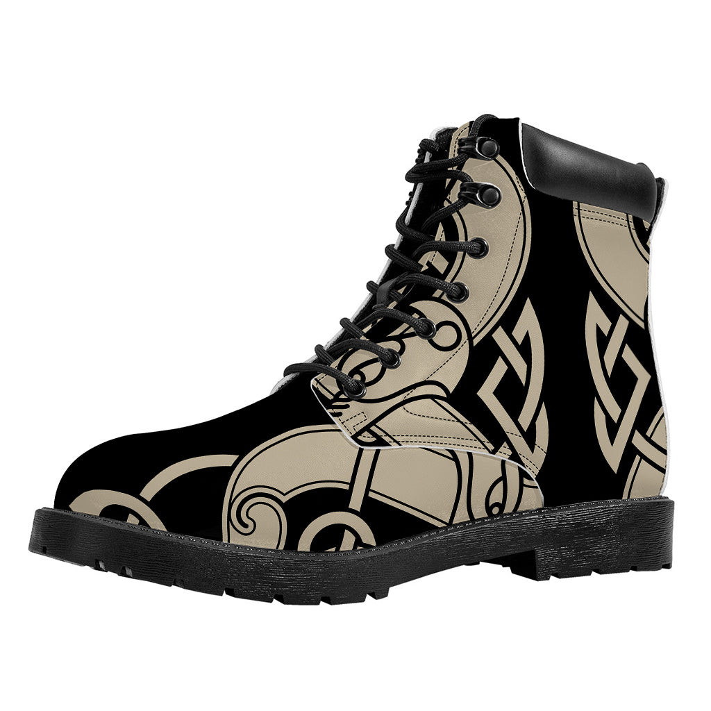 Viking Wolves Symbol Print Work Boots