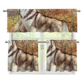 Vintage Alaskan Malamute Print 3 Piece Kitchen Curtains