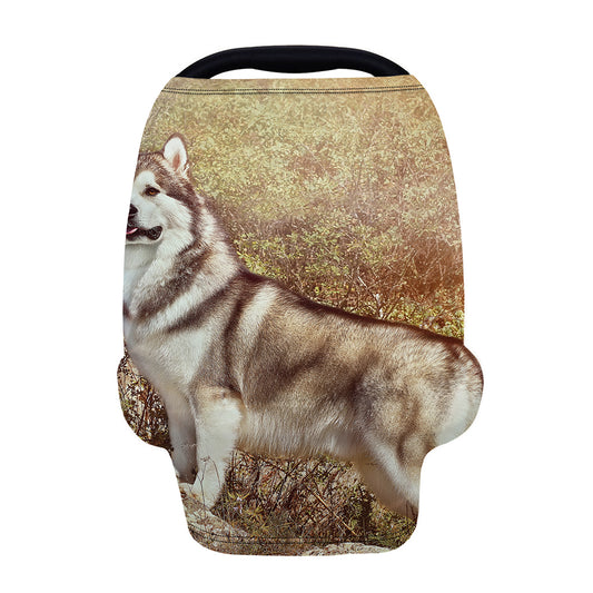 Vintage Alaskan Malamute Print Baby Seat Cover