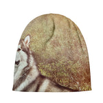 Vintage Alaskan Malamute Print Beanie