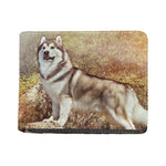 Vintage Alaskan Malamute Print Bifold Wallet