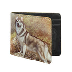 Vintage Alaskan Malamute Print Bifold Wallet
