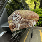 Vintage Alaskan Malamute Print Car Side Mirror Covers