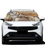 Vintage Alaskan Malamute Print Car Windshield Snow Cover