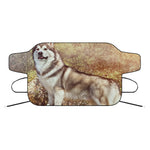 Vintage Alaskan Malamute Print Car Windshield Snow Cover