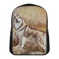 Vintage Alaskan Malamute Print Casual Backpack