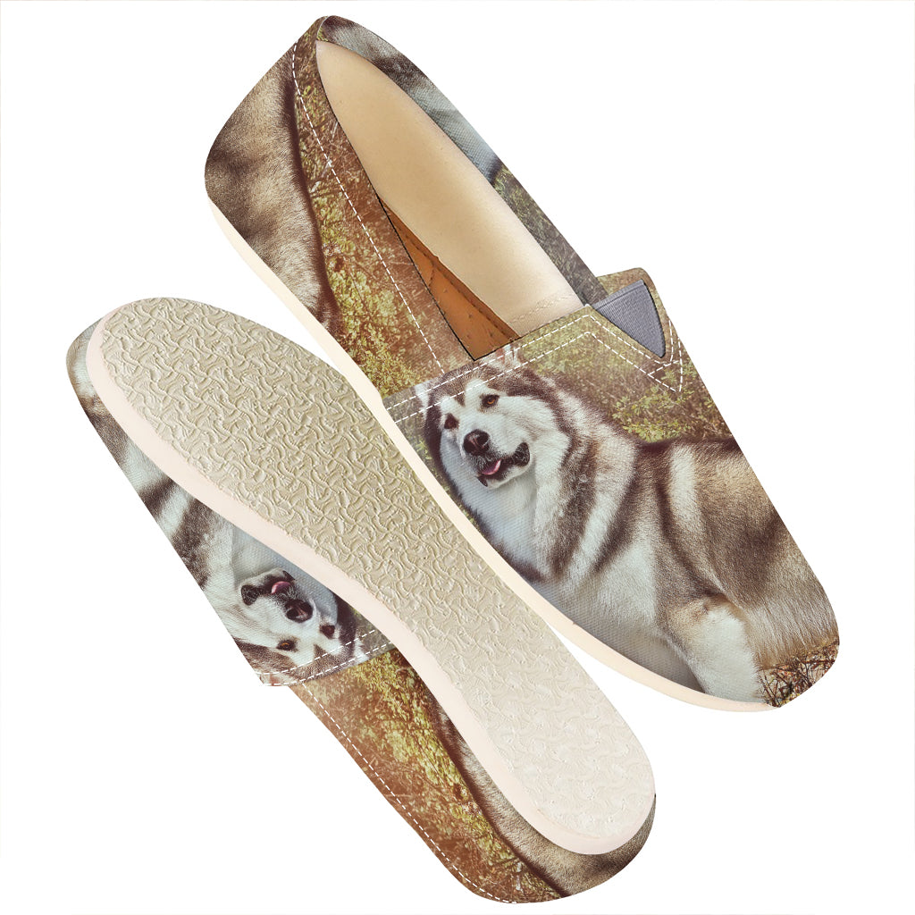 Vintage Alaskan Malamute Print Casual Shoes