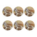 Vintage Alaskan Malamute Print Coaster Set