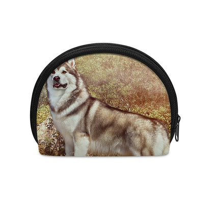 Vintage Alaskan Malamute Print Coin Purse