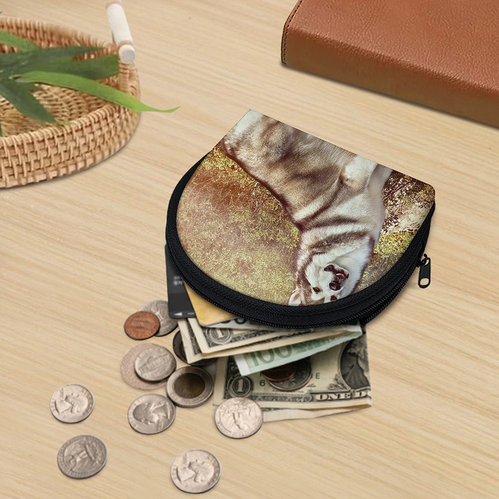 Vintage Alaskan Malamute Print Coin Purse