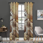 Vintage Alaskan Malamute Print Curtain