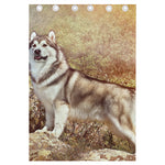 Vintage Alaskan Malamute Print Curtain