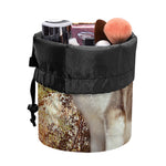 Vintage Alaskan Malamute Print Drawstring Makeup Bag