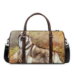 Vintage Alaskan Malamute Print Duffle Bag