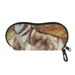 Vintage Alaskan Malamute Print Glasses Case