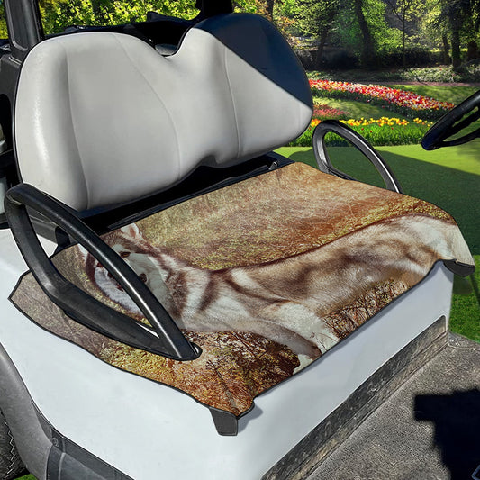 Vintage Alaskan Malamute Print Golf Cart Seat Cover