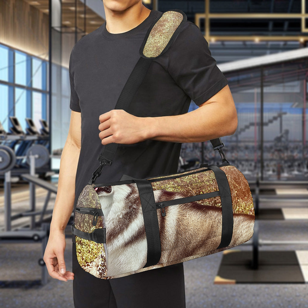 Vintage Alaskan Malamute Print Gym Bag