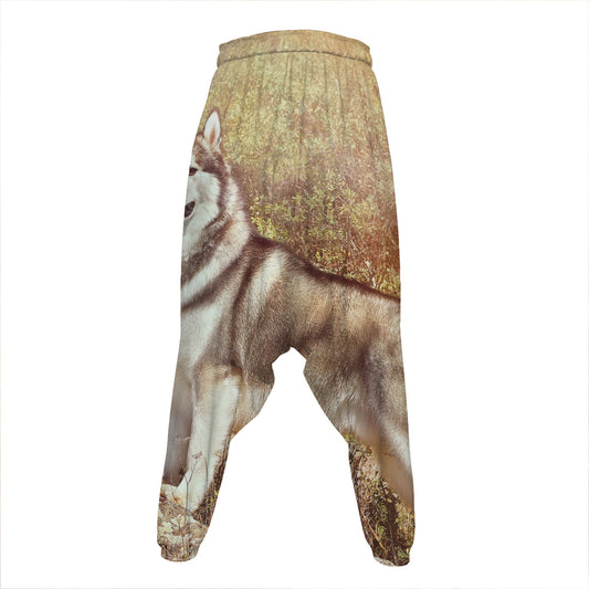 Vintage Alaskan Malamute Print Hammer Pants