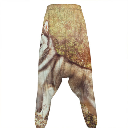 Vintage Alaskan Malamute Print Hammer Pants