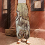 Vintage Alaskan Malamute Print Harem Pants