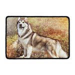 Vintage Alaskan Malamute Print Kitchen Mat