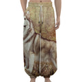 Vintage Alaskan Malamute Print Lantern Pants