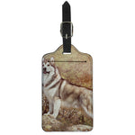 Vintage Alaskan Malamute Print Luggage Tag