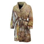 Vintage Alaskan Malamute Print Men's Bathrobe