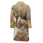 Vintage Alaskan Malamute Print Men's Bathrobe