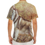 Vintage Alaskan Malamute Print Men's Deep V-Neck Shirt