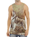 Vintage Alaskan Malamute Print Men's Muscle Tank Top