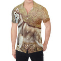 Vintage Alaskan Malamute Print Men's Shirt