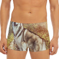 Vintage Alaskan Malamute Print Men's Short Boxer Briefs