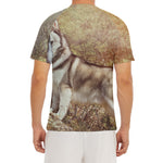 Vintage Alaskan Malamute Print Men's Short Sleeve Rash Guard