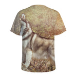 Vintage Alaskan Malamute Print Men's Sports T-Shirt
