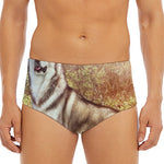 Vintage Alaskan Malamute Print Men's Triangle Swim Briefs