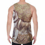 Vintage Alaskan Malamute Print Men's Velvet Tank Top