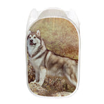 Vintage Alaskan Malamute Print Mesh Laundry Hamper
